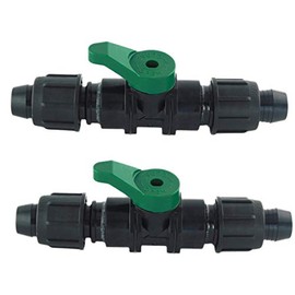 Perma-Loc Tubing Coupling Valve - Size : 3/4" Pack of 2| Drip Irrigation Parts | Connect Two Sections of Polyethylene Tubing | Irrigation Tubing | Hose Valve