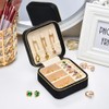 Travel Jewelry Case, Small Plush Velvet Jewelry Box for Women
