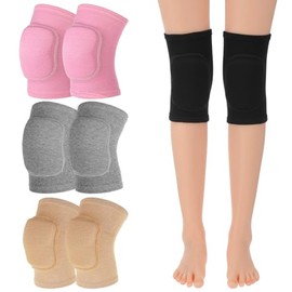 COMNICO 4 Pairs Volleyball Knee Pads for Dancers Soft Breathable Non-Slip Protective Knee Brace for Women Men Yoga Cheerleading Pole Floor Dance Footb