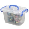 Eudokky Mini Storage Boxes with Lids, 1.8 L Plastic Transparent