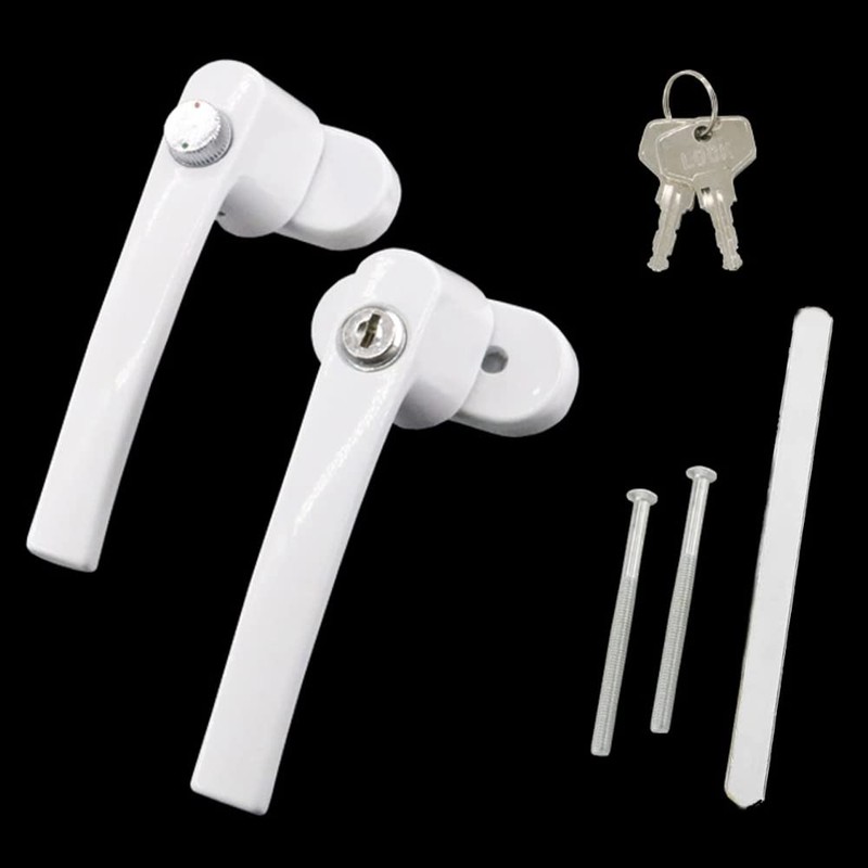 Window Handle Aluminium Lockable, Window Handle, Window Handles, Lockable White