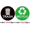Recycle Sticker Trash Can Decal,Recycle and Trash Logo Symbol Self