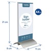 OPUS 2-Sign Holder with Aluminium Base, 1/3 A4, Crystal Clear