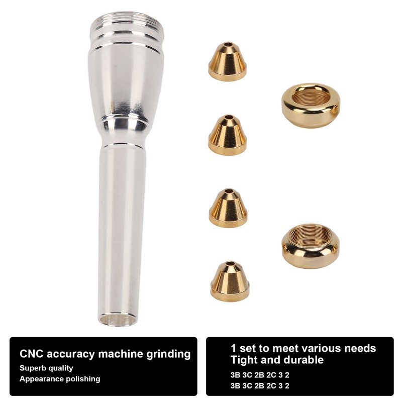 Trumpet Mouthpiece Set Polished Metal Trumpets Part 3C 3B 2C