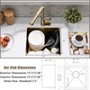 WMXQX 15 Inch Gold Undermount Bar Sink, 15x15 Bar Sink
