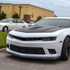 Spec-D Tuning A-Style Black Front Bumper Lip Chin Spoiler Trim Splitter Compatible with 2014-2015 Chevy Camaro