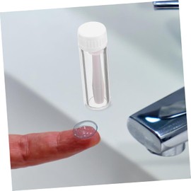 Aplicadores de Lentes de Contacto 3 Piezas de Silicona Pp Rgp Palitos Reutilizables, Formato Pequeño Botella, Herramienta para Llevar en Viaje