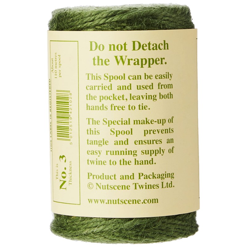 Nutscene 120 m Twine Rolls - Green (Pack of 3)