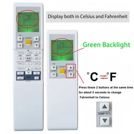 Replacement Remote Control for Daikin FTXS15LVJU FTXS12LVJU FTXS09LVJU FTXL15QMVJU FTXL12QMVJU FTXL09QMVJU ARC452A3 Room Air Conditioner