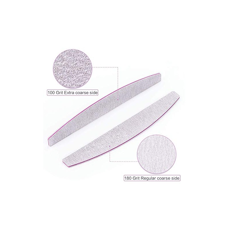 GeekerChip Professional Nail Files (15 Pcs), Professional Nail Files 100/180