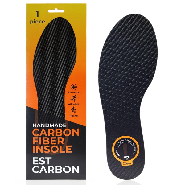 Carbon Fibre Insole, 1 Piece, Rigid Shoe Insole for Recovery, Graphite Insole for Foot Pain, Hallux Rigidus & Morton Neutrom Stiff Soles for Men and Women, 234 mm, EU 36