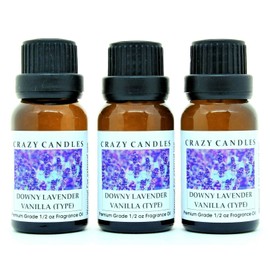 Downy Lavender Vanilla Type (Made in USA) 3 Bottles 1/2 FL Oz Each (15ml) Premium Grade Scented Fragrance Oil