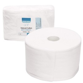 Toalla de cara suave desechable, toalla de algodón limpiadora de rollos de algodón 30M Desmaquillante Toallitas de algodón para salón de belleza y cuidado de la piel en el hogar