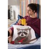 Cute Raccoon Playing Guitar Decorative Throw Pillow Covers 18x18 Inch