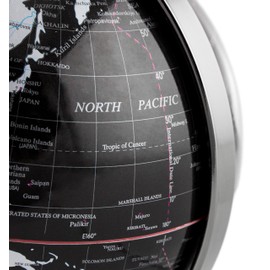 BRUBAKER Office Decoration Interactive Political World Globe - 7.5 inches tall - Black