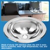 Stainless Steel Round Sink, Mirror Polished Drop In Bar Sink,