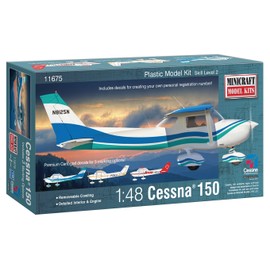 Minicraft Cessna 150 with Multiple Marking Options Model Kit, 1/48 Scale