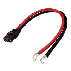 QS8 Female Connector Diversion Wire for Motorcycle Electric Vehicle Output Cable Anti-Sparking QS8-S Plug Socket 8AWG 30CM M6 Terminal