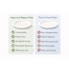1ABOVE 50 Pack Extra Strong White Disposable Bagasse Plates, 100%