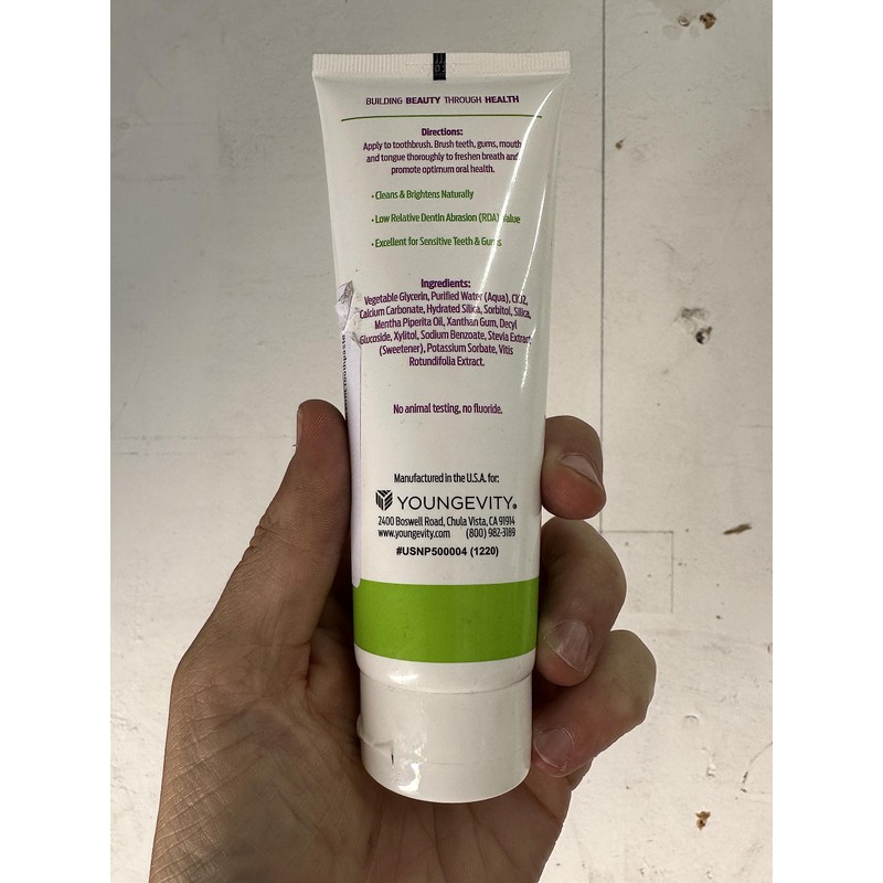 Youngevity Muscadine 20 Fresh Mint Toothpaste