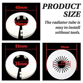 MEXRUMI Pack of 9 Single Heating Pipe Rosette Heating Pipe Cover Rosettes for Radiator Pipes Radiator Rosettes Polypropylene Pipe Cover for Cover Pipes (3 Styles