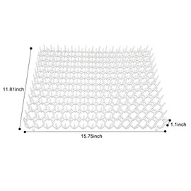 Jemlyd Cat Scat Mat, 10 Pack 13.78'' x 17'' Safe and Effective Cat Deterrent Mat, Indoor Outdoor Pet Training Mat with for Furniture, Garden & Countertops (White)