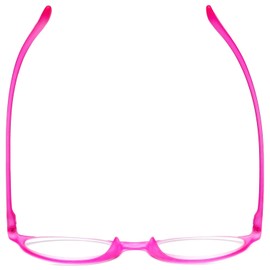 Calabria 719 Flexie Oval Reading Glasses +1.25 Fuchsia Men/Women Bendable Single Power Readers TR90 Flexible