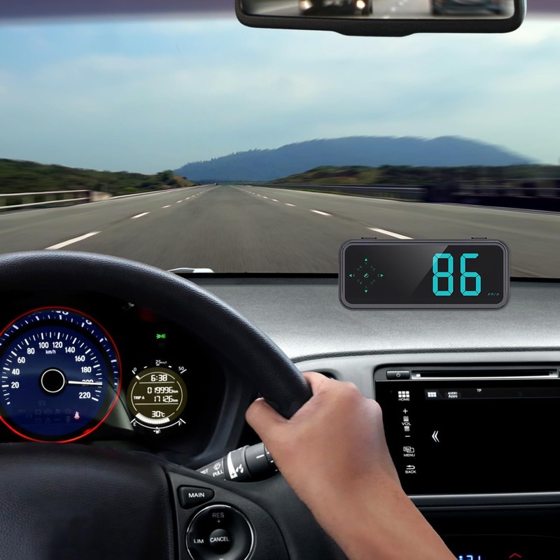 GUGUMO GPS Digital Speedometer for Car MPH, Universal HUD Speed