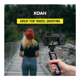 Koah Vlogging Camera Grip and Tripod for Content Creators - Compatible with Sony mirrorless Alpha Series, DSC-RX / RX100 Series, and DSC-HX/HX Series Cameras
