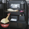 Mautopily PU Leather Car Seat Organizer with Foldable Table –