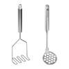 Namvo 2PCS,Stainless Steel Potato Ricer Masher for Potatoes with Firm