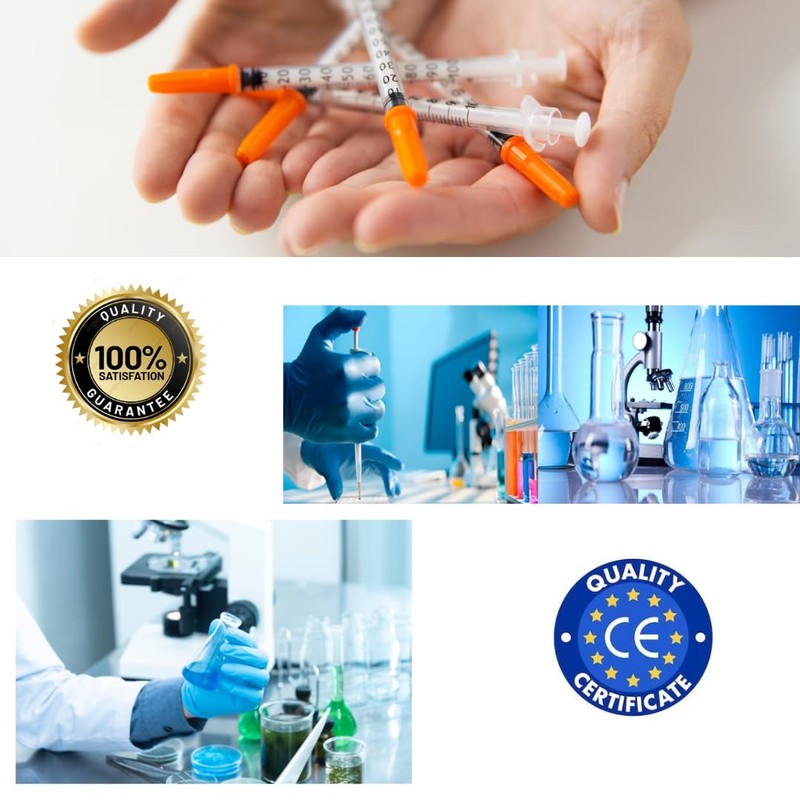 1ml/cc 30G 1/2" 12,7mm Syringe U-100, Individually Wrapped, Lab Accessories,