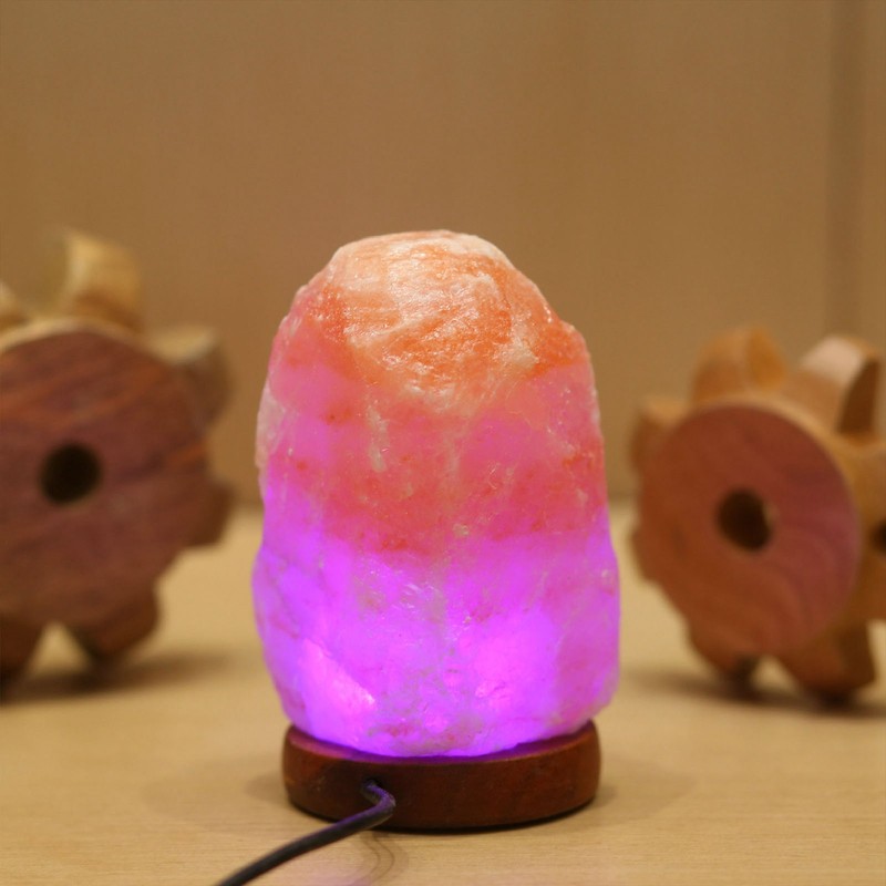 Himalayan Salt Lamp Colorful Changing LED Crystal Salt Lamp USB