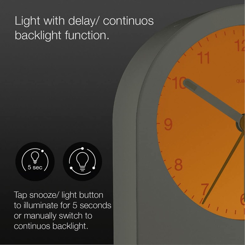 Braun Classic Analogue Alarm Clock with Snooze and Continuous Backlight,