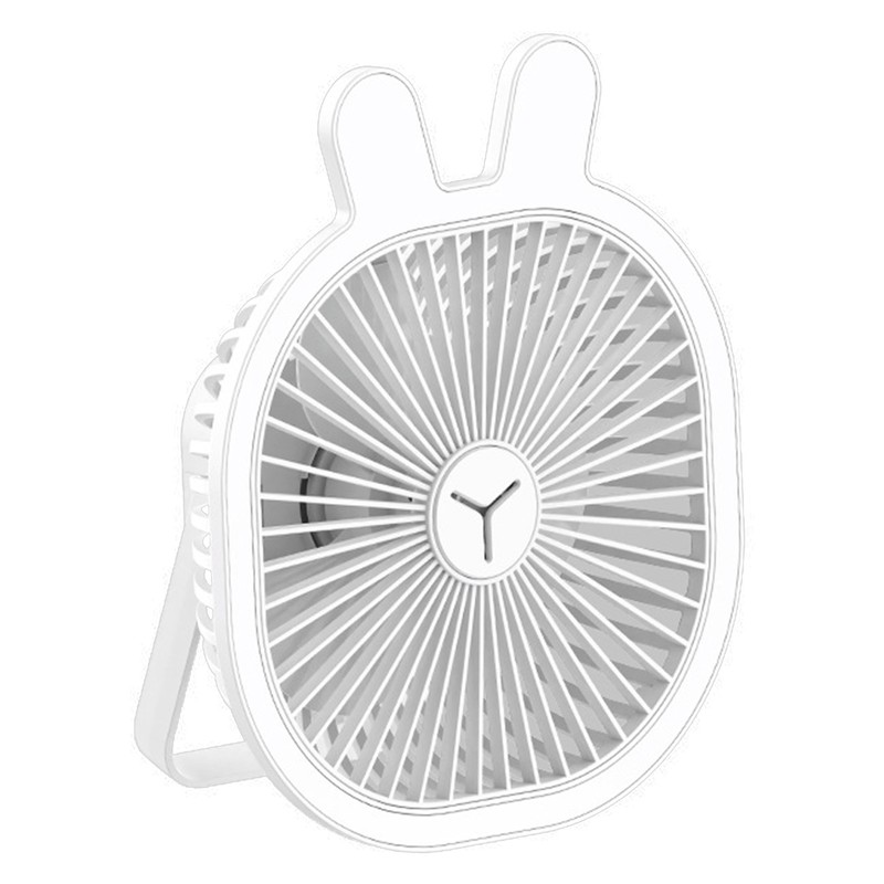 3 Speeds Mini Desk Fan with Light Portable Hanging Folding