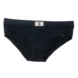 Victoria's Secret Cotton Logo Hiphugger Hipster Panty (US, Alpha, Small, Regular, Regular, Black/VS)