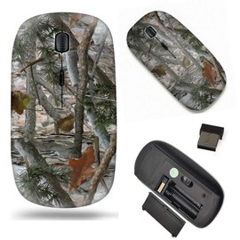 Unique Pattern Optical Mice Mobile Wireless Mouse 2.4G Portable for Notebook, PC, Laptop, Computer - Realistic Camouflage Pattern