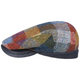 LIERYS Finzi Tweed Flat Cap Men's – Peaked Cap Made in Italy – Flat Cap Made of Virgin Wool – Winter Hat with Lining – Hat Autumn/Winter – Flat Cap, Colourful