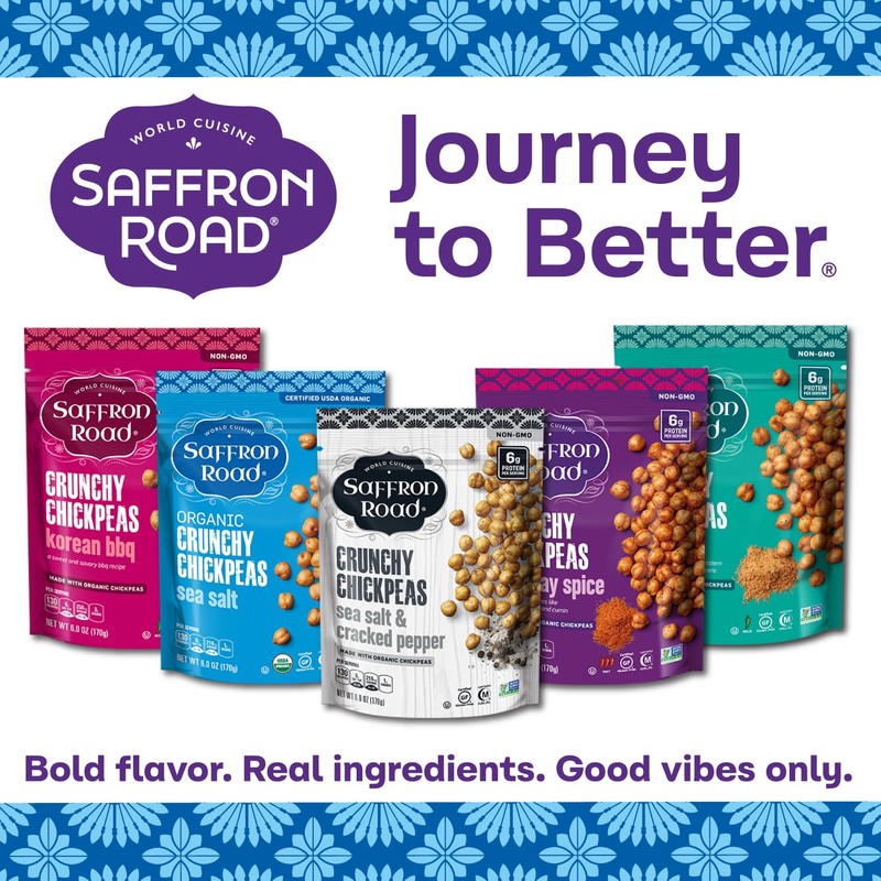 Saffron Road Roasted and Crunchy Sea Salt Chickpeas | High