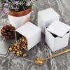 WOPPLXY 12 Pack Square White Metal Tins, Small Tea Tin