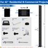 Zylorix 42" T304 Stainless Steel Cable Railing Post Black(Post 41"x2"x2"),