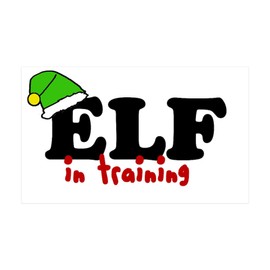 CafePress Elf in Training' 38.5 X 24.5 Wall Peel 35x21 Wall Decal, Vinyl Wall Peel, Reusable Wall Cling