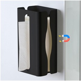 OLizee® Magnetic Dryer Sheet Holder Dryer Sheet Container Kitchen Tissue Box Dryer Sheet Dispenser Tissue Storage Holder for Metallic Surfaces Black