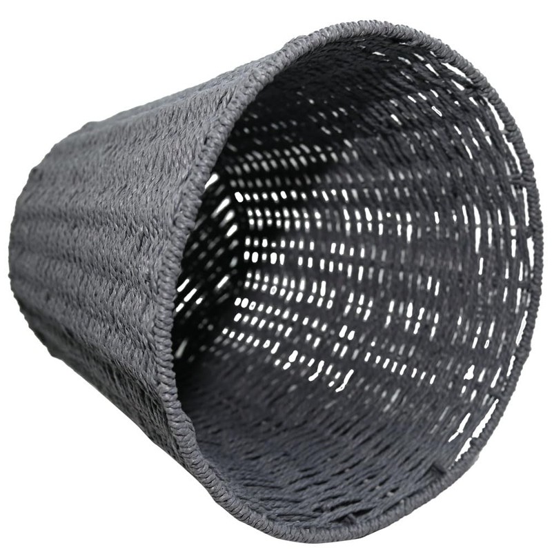 Armo® Round Rattan Effect Woven Waste Paper Bin Basket For