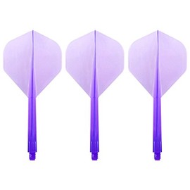 Darts Corner Condor Integrated Flight & Stem - Zero Stress - Standard - Long Clear Purple - 1 Set (3)