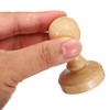 PATIKIL 40mm Stamp Wood Round Handle, 4 Pack Wooden Knobs