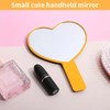 TBWHL Heart-Shaped Travel Handheld Mirror, Cosmetic Hand Mirror with Handle,