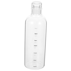 GRIRIW Clear Plastic Water Bottle with Scale Large Capacity Portable Sports Bottle for Hiking Yoga Fitness and Outdoor Activities Lightweight Leak Design