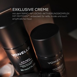 YONELLE Men - Anti-Ageing Cream Men with Nanodiscs - Face Care Men - Moisturising Cream Face Men for Daily Care - Anti-Wrinkle Effect 50 ml