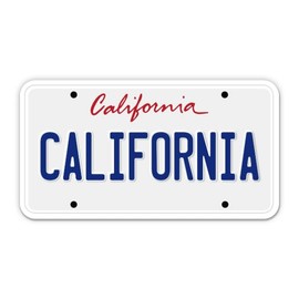 Squiddy California State License Plate Style - Vinyl Sticker for Car, Laptop, Notebook (5" Wide)